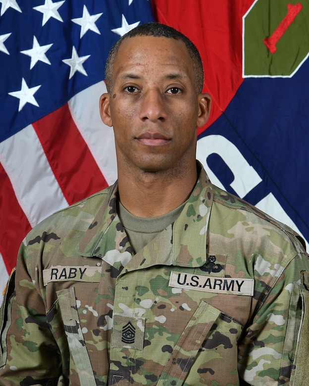 CSM Clarence B. Raby, 1st Inf. Div. Sust. Bde.Cmd. Sgt. Maj.
