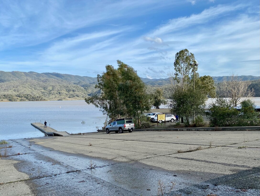 The South Boat Ramp at Lake Mendocino on Jan. 13, 2023.