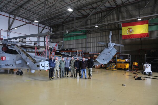 Group photo of sailors and local artisans from Rota, Spain.