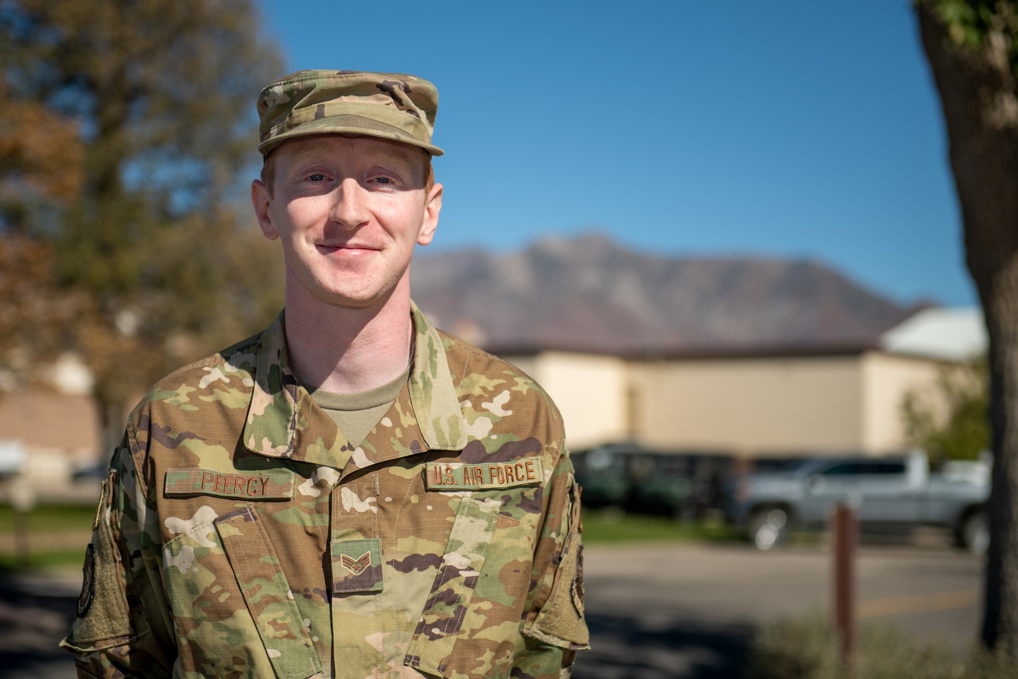 Senior Airman Andrew Peercy, 419th Logistics Readiness Squadron logistics management specialist, at Hill Air Force Base, Utah.