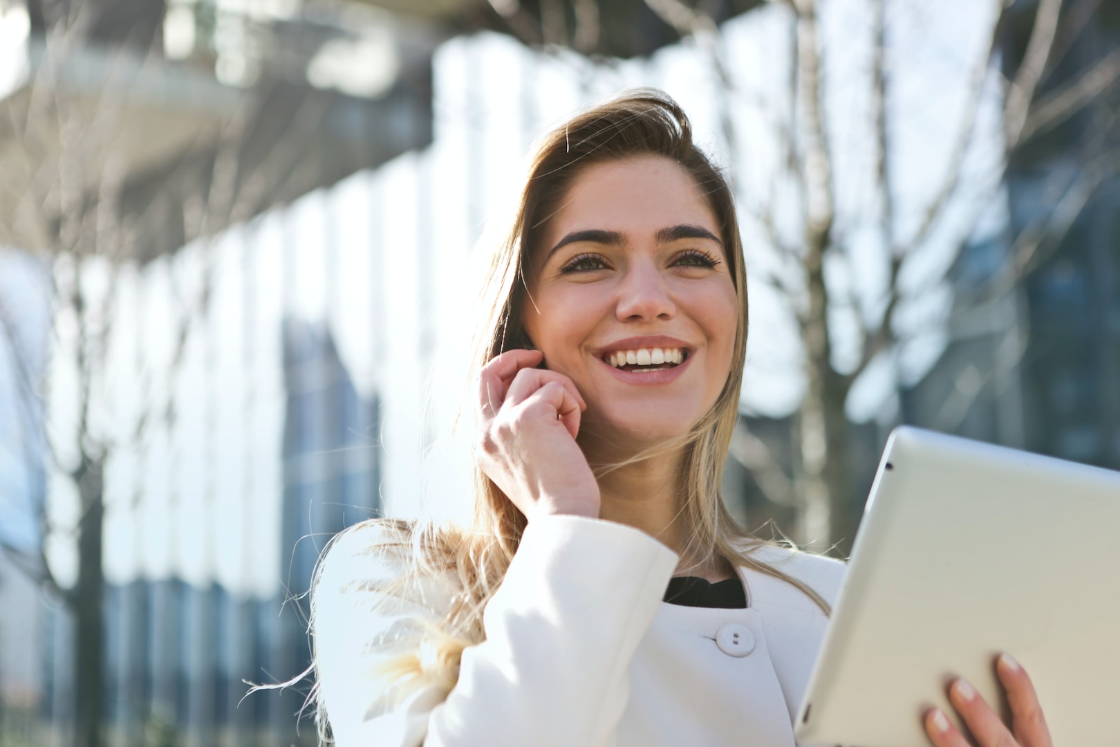 Woman talking on phone