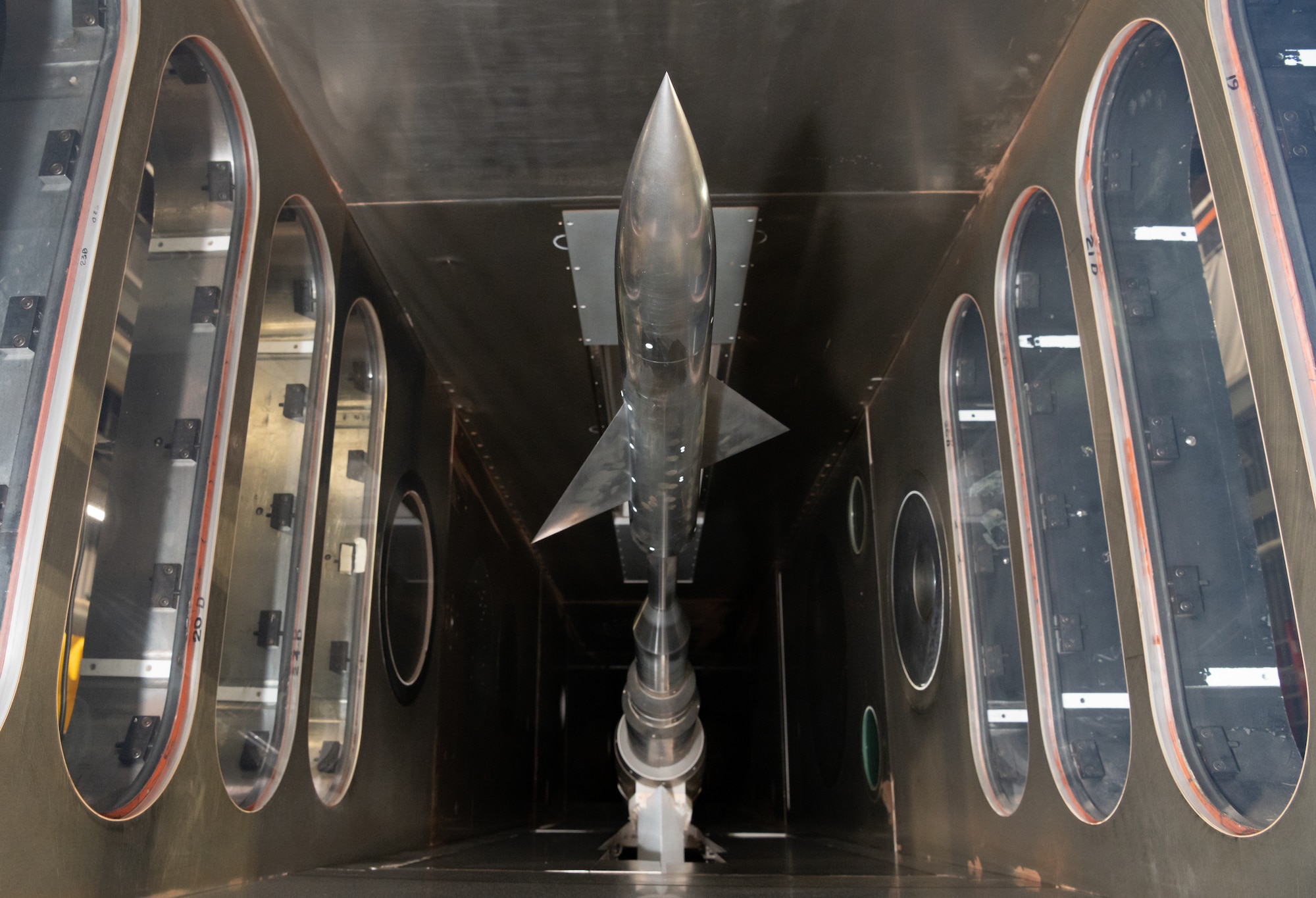 Standard test model in a mid-sized wind tunnel