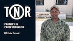 U.S. Navy graphic featuring Aviation Maintenance Administrationman 1st Class Gavin Persaud