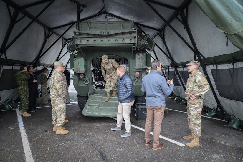 Army leaders and industry professionals gather at the American Lake Conference Center on Joint Base Lewis-McChord, Jan. 9, 2023, to discuss modernization and readiness at the Stryker Leader's Summit.