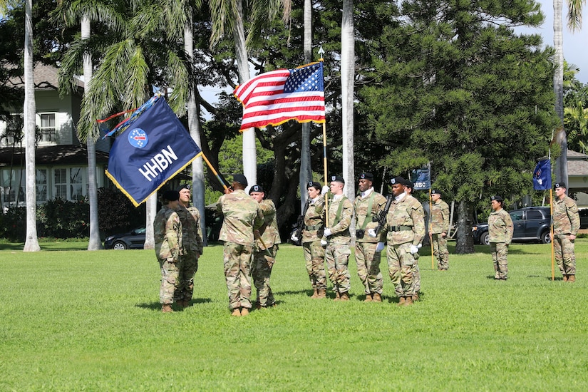 FORT SHAFTER, Hawaii - U.S. Army Pacific bid farewell to Command Sgt. Maj. Jason J. Fillmore, U.S. Army Pacific Headquarters and Headquarters Battalion command sergeant major, and welcomed Command Sgt. Maj. Brian D. Seager, during a Change of Responsibility ceremony on Historic Palm Circle, here, Jan. 11.