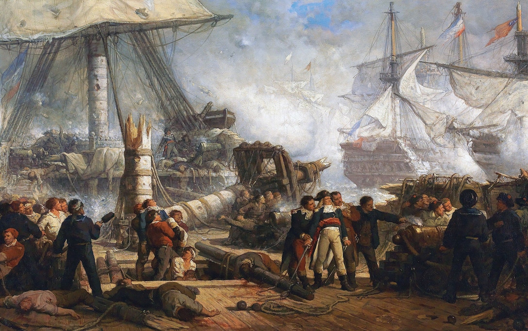 Lord Nelson at the Battle of Trafalgar, by Hendrik Frans Schaefels, 1878, oil on canvas