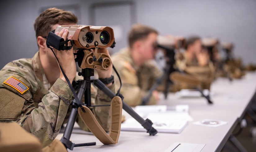 Soldiers assigned to the 3rd Brigade Combat Team, 101st Airborne Division, look through the Laser Target Locator Module II (LTLM) during a new equipment training session on Fort Campbell, December 1. Program Executive Office (PEO) Soldier fielded more than 160 LTLM II devices to the Soldiers during a week-long fielding event and trained them on the device’s operations. LTLM II is a handheld, passive sensor that provides target acquisition in all weather and battlefield conditions