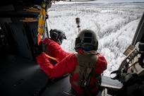 Alaska Army National Guard’s Detachment 1, Gulf Company, 2-211th General Support Aviation Battalion, rescued a distressed individual Jan. 17 from the Main Bay Hatchery 20 miles southwest of Whittier.