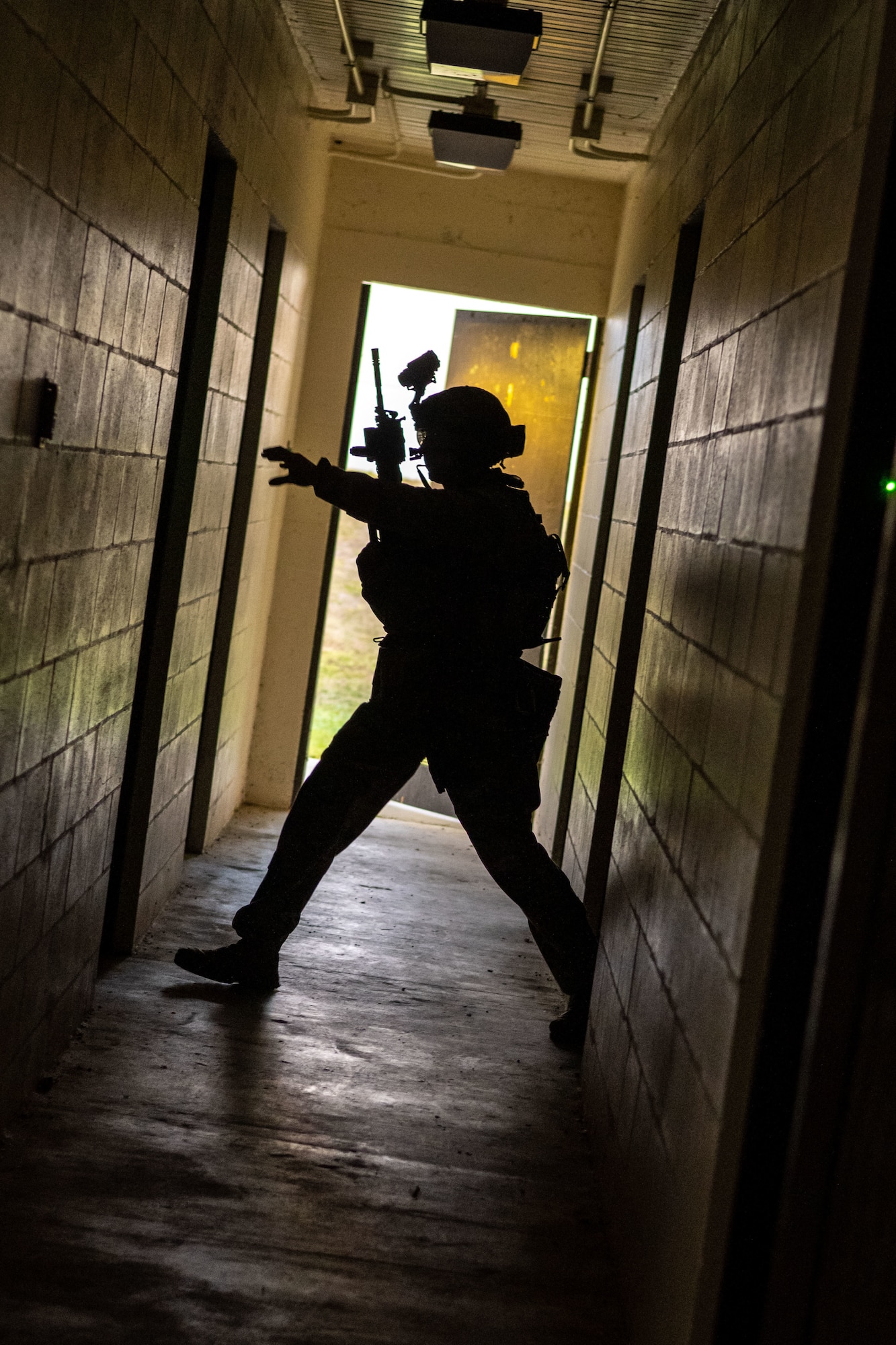 EST Airmen are highly trained and equipped to mitigate special threats which can involve barricaded suspects, hostages and active shooters. (U.S. Air Force photo by Airman 1st Class Zachary Foster)
