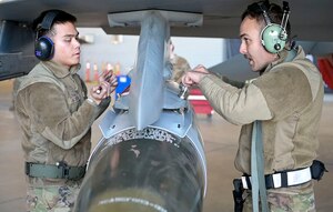 The 411th Raptor AMU, 461st Lightning AMU and 416th Falcon AMU display their superior weapon loading prowess in the 412th MXG Load Crew of the Quarter Competition. These weapons loading juggernauts compete for bragging rights to be named the best of the best here at Edwards Air Force Base.