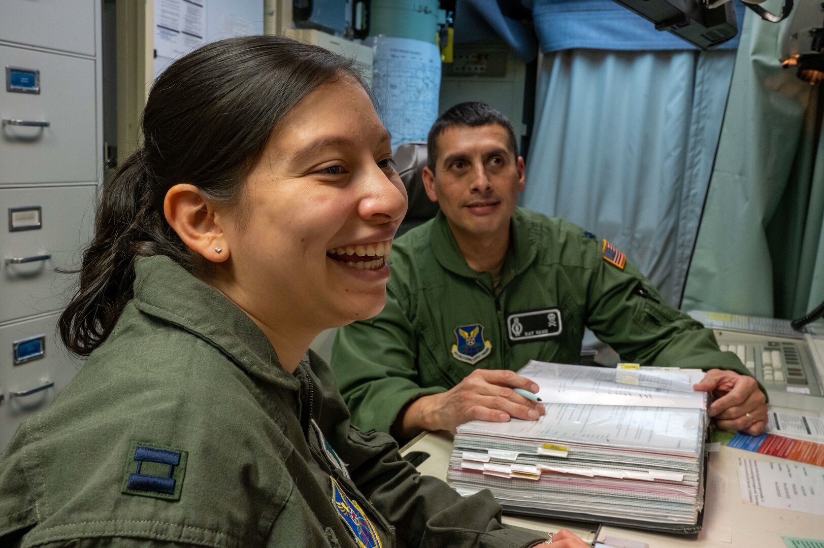 father and daughter missileers stand alert