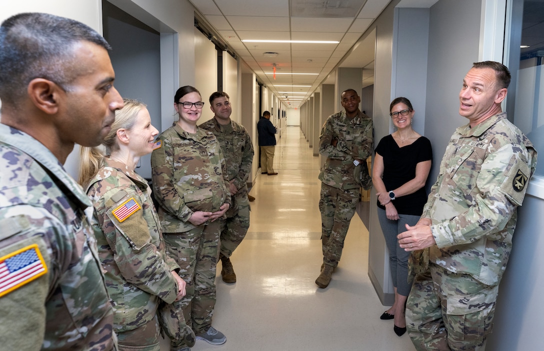 Command Sergeant Major (CSM), U.S. Army Medical Research and Development Command and Fort Detrick, Command Sgt. Maj. Kyle Brunell, visited for a mission capabilities tour Oct. 27.