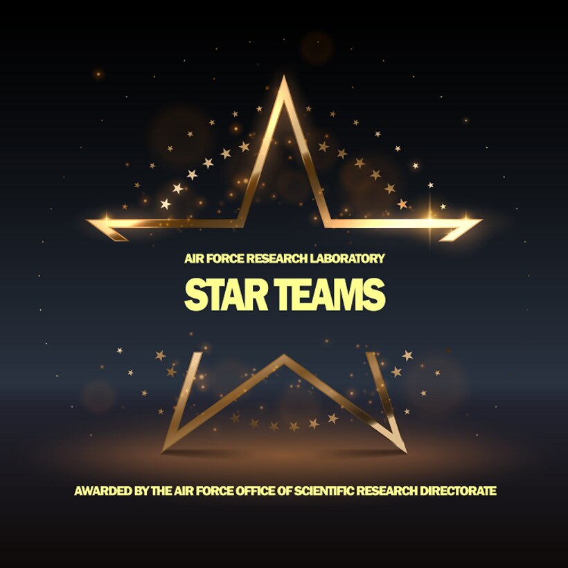AFRL announced the winners of the 2023 Star Team awards Jan. 11, 2023, including researchers from AFRL’s Aerospace Systems Directorate and Materials and Manufacturing Directorate. (U.S. Air Force graphic)