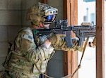 A soldier from 3rd Platoon, Blackhorse Company, 2-3 Infantry Regiment, 1-2 Stryker Brigade Combat Team wears upgraded Integrated Visual Augmentation System goggles while pulling security during a movement-to-contact urban raid exercise on Joint Base Lewis-McChord, Wash., August 24, 2022. The exercise was part of a two-day demonstration event hosted by the Program Executive Office of Ground Combat Systems with the aim of integrating soldier feedback into the development of new military combat technology. (U.S. Army photo by Spc. Chandler Coats, 5th Mobile Public Affairs Detachment)
Resized by JV148 for use on the DOTE website.