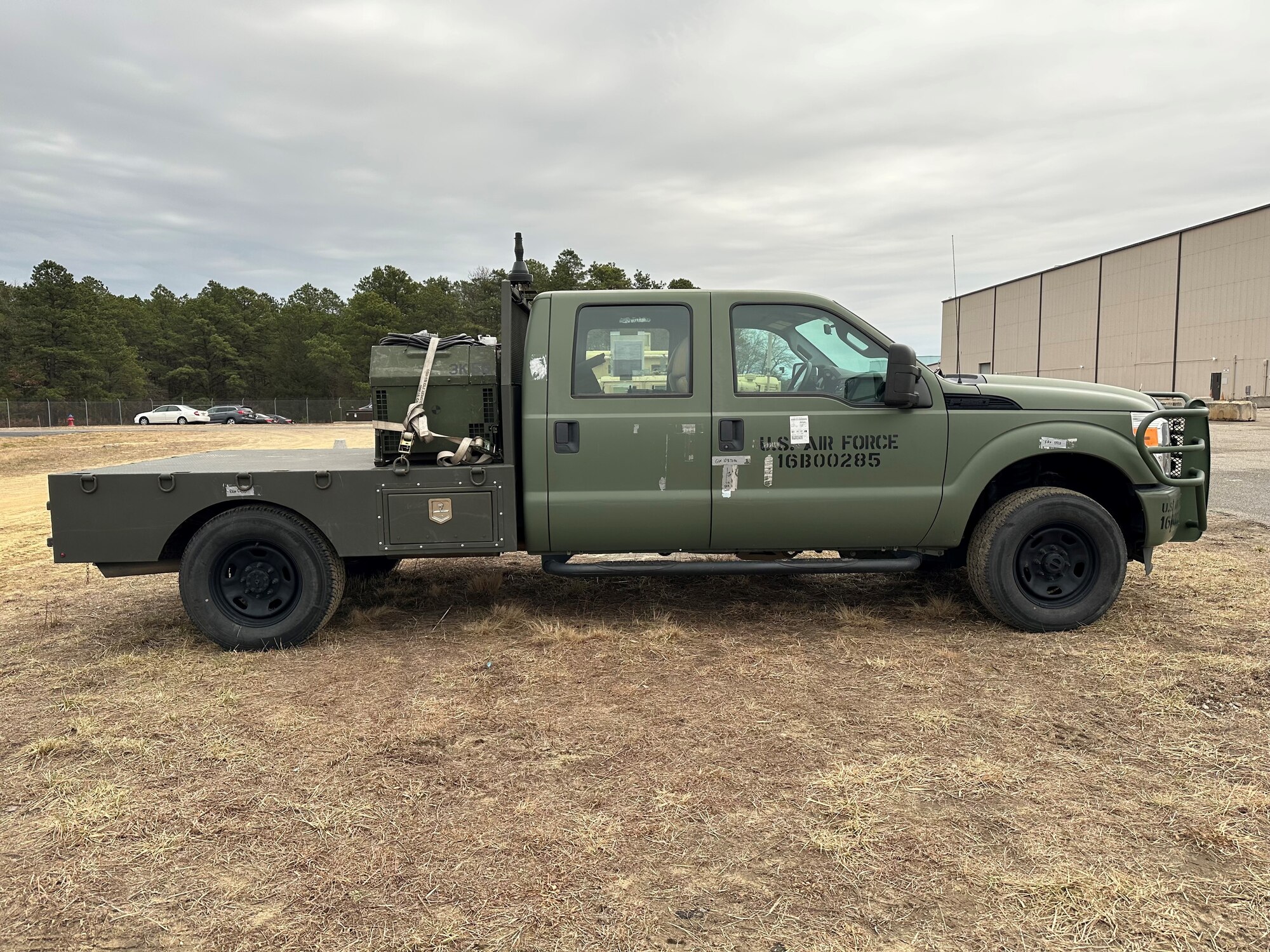 A retrofitted Light Service Support Vehicle assigned to the 621st Contingency Response Wing sits parked near the flightline January 12, 2023, at Joint Base McGuire-Dix-Lakehurst, New Jersey. It is the CRW leadership’s plan to retrofit the entire fleet of 48 vehicles over the next five years. (U.S. Air Force photo by Tech. Sgt. Anastasia Tompkins)