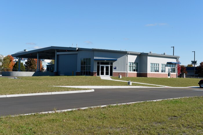 The Air Force Research Laboratory’s, or AFRL, Information Directorate, completes construction on a new perimeter fence and security entrance facility in Rome, New York, Nov. 1, 2022. AFRL upgraded its security measures with new state-of-the-art controls and facilities to welcome employees and visitors to the site. The new enhancements will secure the nation's premier research organization for command, control, communications, computers and intelligence and cyber technologies. This upgrade is one of many projects at AFRL sites across the U.S. aimed at modernizing infrastructure and strengthening science and technology capabilities for national defense. (U.S. Air Force photo / Albert Santacroce)