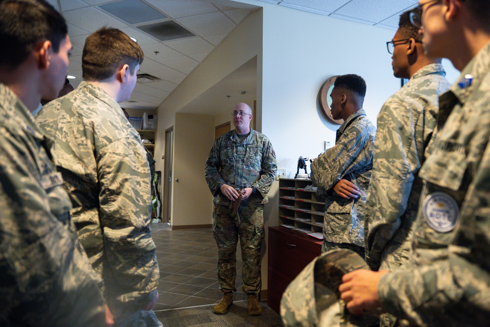 Dorm superintendent speaks to JROTC cadets