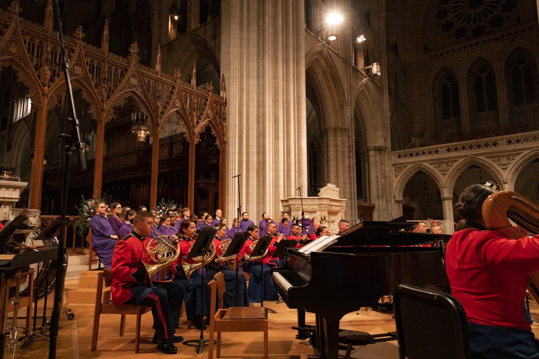 On Veterans Day 2022, the Marine Chamber Orchestra performed a concert with the Washington National Cathedral Choir honoring those who have served the country.

(U.S. Marine Corps photos by Staff Sgt. Chase Baran/released)
