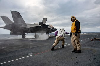 USS America (LHA 6) conducts flight operations in the Philippine Sea.