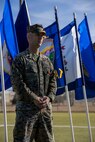 U.S. Marine Corps Master Sgt. Kevin Haunschild, a senior air traffic controller with Headquarters and Headquarters Squadron, Marine Corps Air Station (MCAS) New River, poses for a photo following a Bronze Star Medal awards ceremony on MCAS New River in Jacksonville, North Carolina, Jan. 20, 2023. Haunschild received the Bronze Star medal for his actions as Marine Air Traffic Control Mobile Team Leader with Marine Medium Tiltrotor Squadron-162 during Operation Freedom’s Sentinel. (U.S. Marine Corps photo by Cpl. Antonino Mazzamuto)