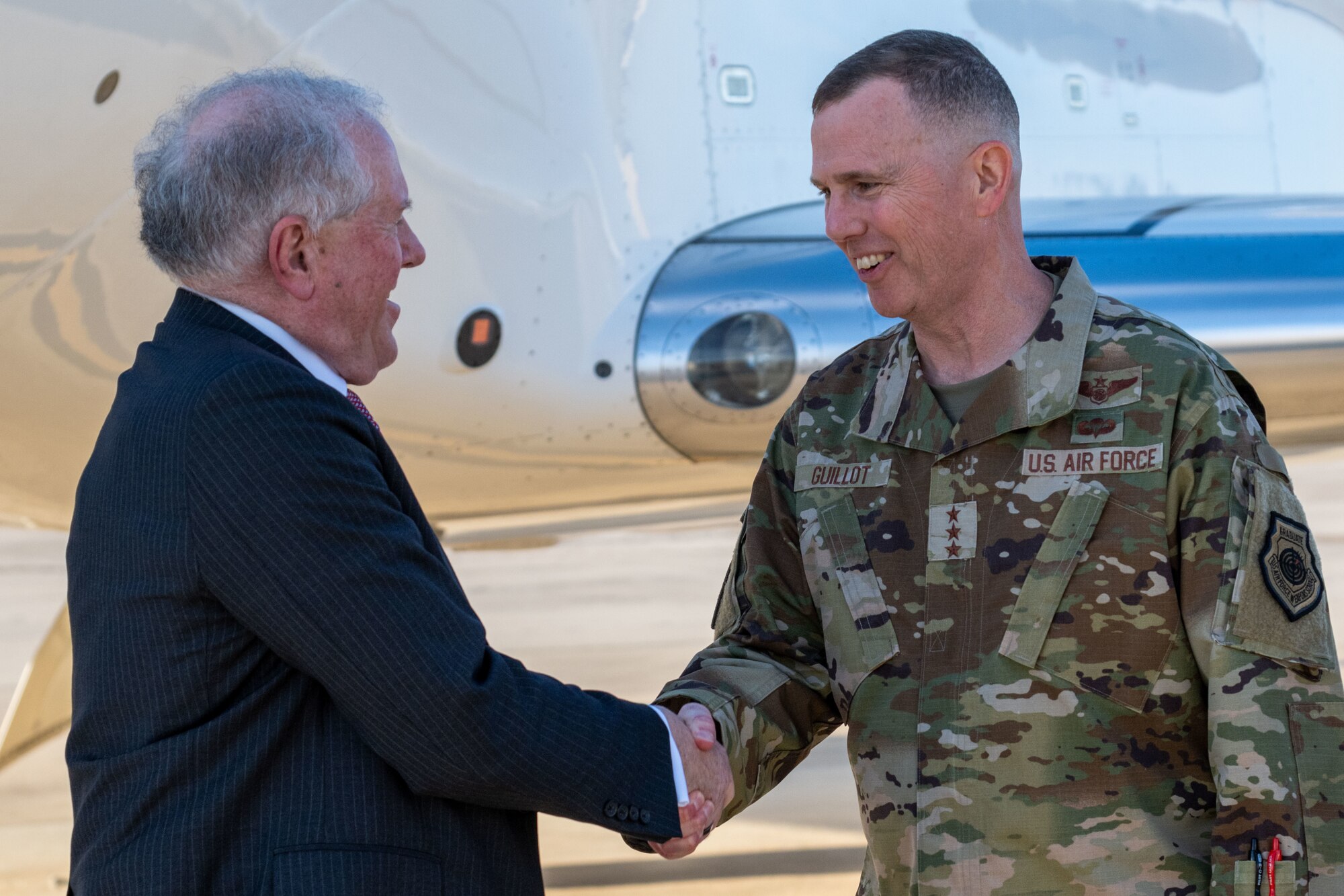Kendall engaged with Airmen and toured the installation and its units including U.S. Central Command, U.S. Special Operations Command and the 6th Air Refueling Wing. (U.S. Air Force photo by Airman 1st Class Zachary Foster)
