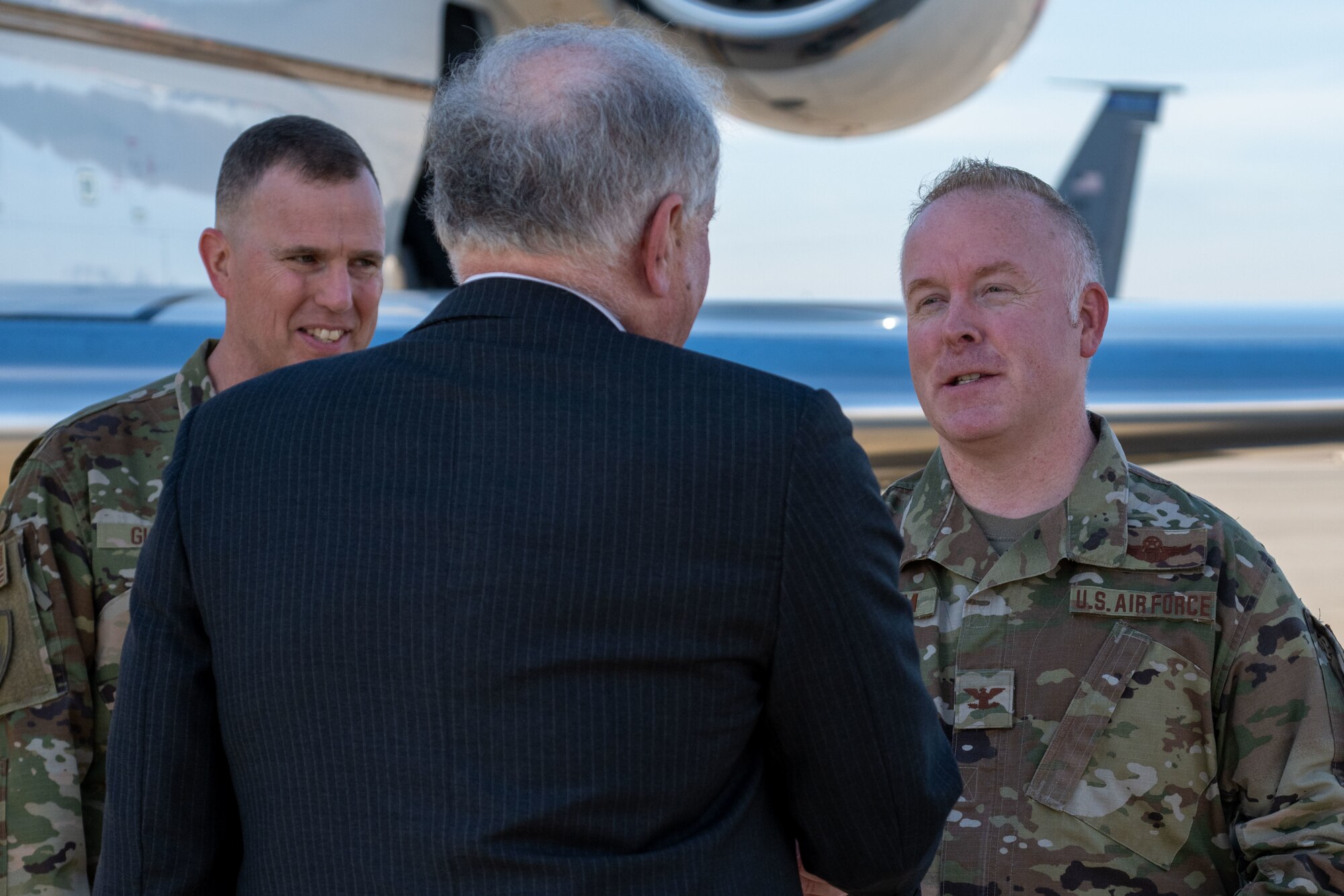 Kendall engaged with Airmen and toured the installation and its units including U.S. Central Command, U.S. Special Operations Command and the 6th Air Refueling Wing. (U.S. Air Force photo by Airman 1st Class Zachary Foster)