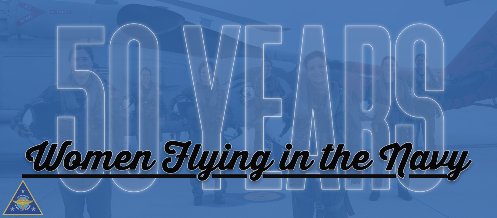 50 Years of Women Flying in the Navy graphic