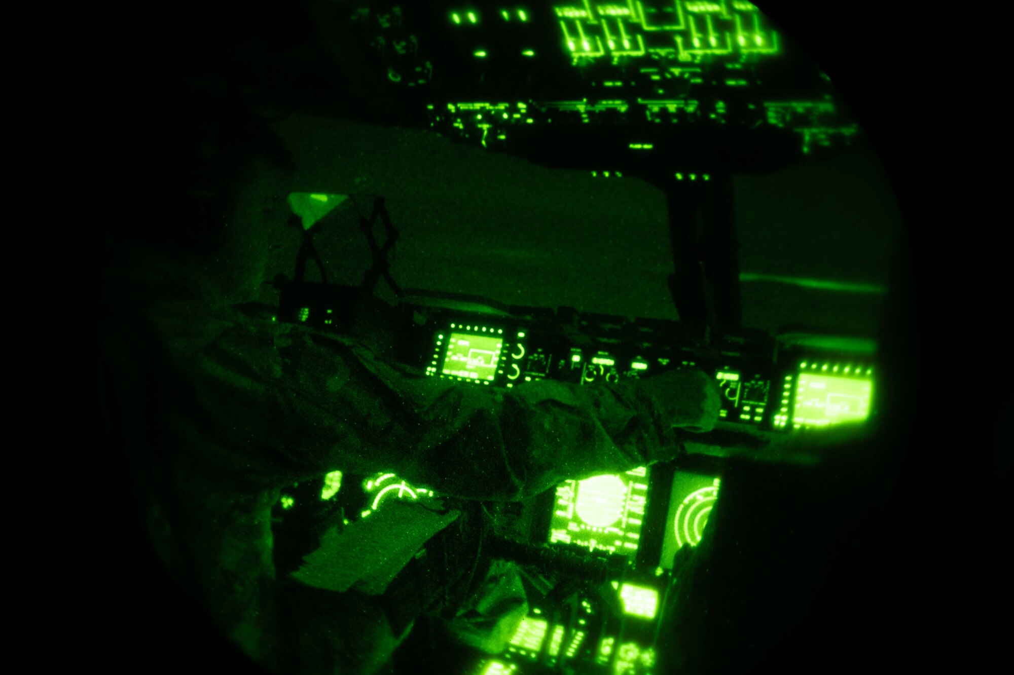 Capt. Jon Hobbs, 3rd Airlift Squadron pilot, flies a C-17 Globemaster III assigned to Dover Air Force Base, Delaware, over the Atlantic Ocean during a foreign military sales mission, Jan. 16, 2023. The C-17 transported a CH-47F Chinook helicopter to the Spanish army as a part of the Department of Defense’s FMS program. The United States and Spain are committed to upholding peace and security, protecting the planet’s climate for future generations, promoting democracy and human rights, and enhancing economic prosperity around the world. (U.S. Air Force photo by Senior Airman Faith Barron)