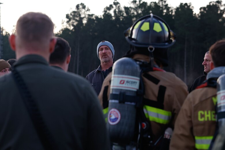 The training tested a new firehose for the P-19R firetrucks before the equipment becomes standard issue for Marine Corps ARFF and Expeditionary Fire and Rescue operations.