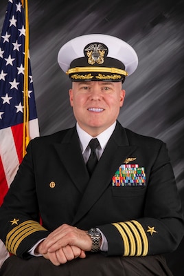 Official portrait of Capt. Stephen Froehlich, commanding officer, USS Iwo Jima (LHD 7)