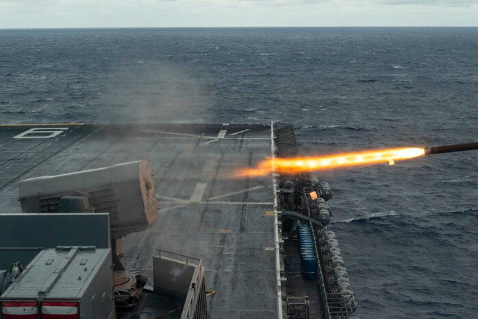 USS America Conducts Missile Launch