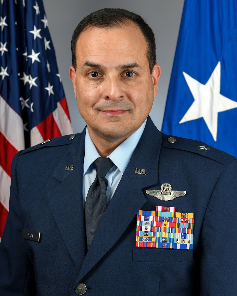 U. S. Air Force Brig. Gen. Humberto Pabon Jr., chief of staff, Puerto Rico Air National Guard, at the 156th Wing, Muñiz Air National Guard Base, Carolina, Puerto Rico, Jan. 21, 2023. (U. S. Air National Guard photo by Airman 1st Class Marrissa L. Rodriguez)