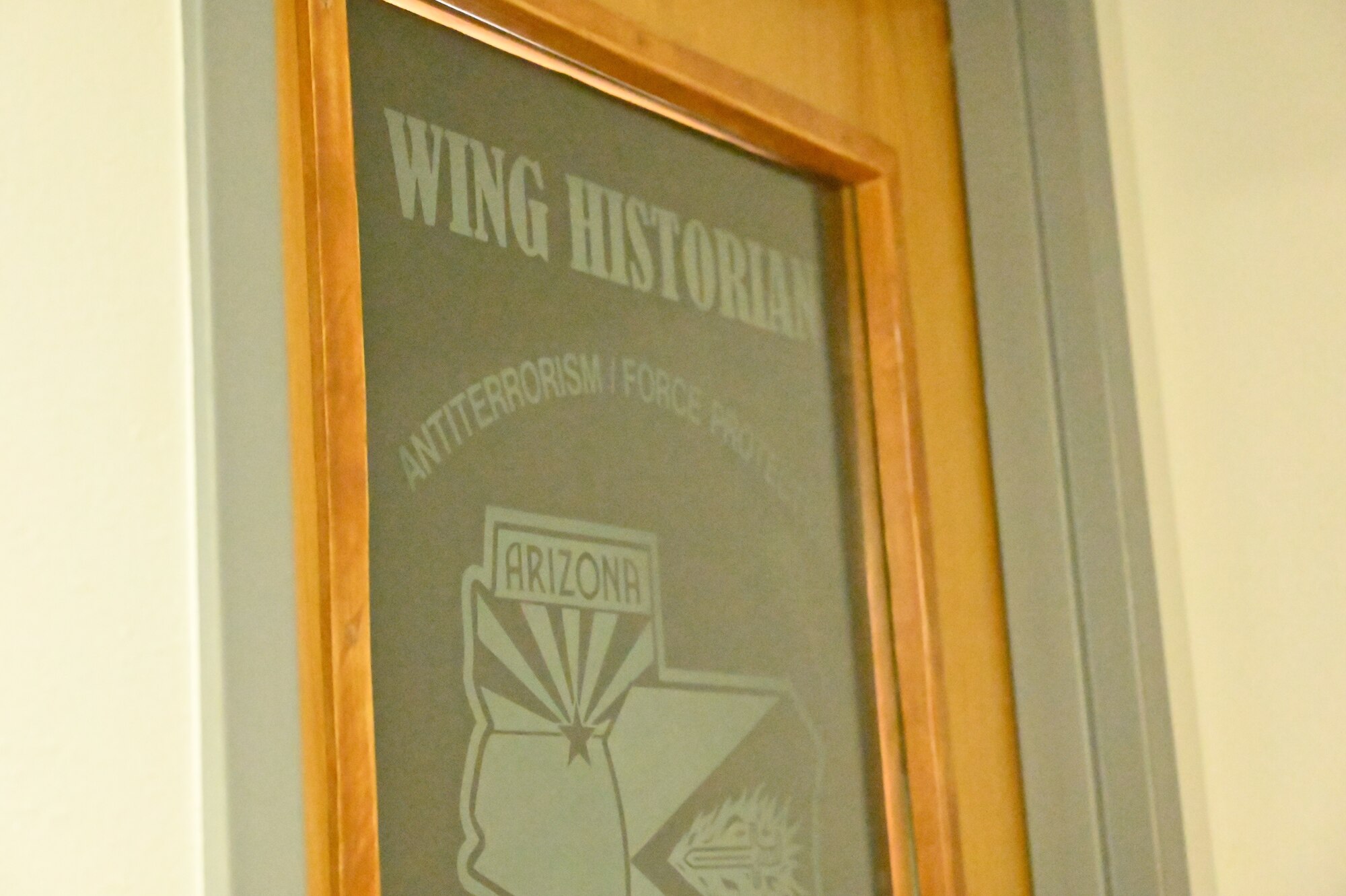 Pictured above is a door with a vinyl graphic.