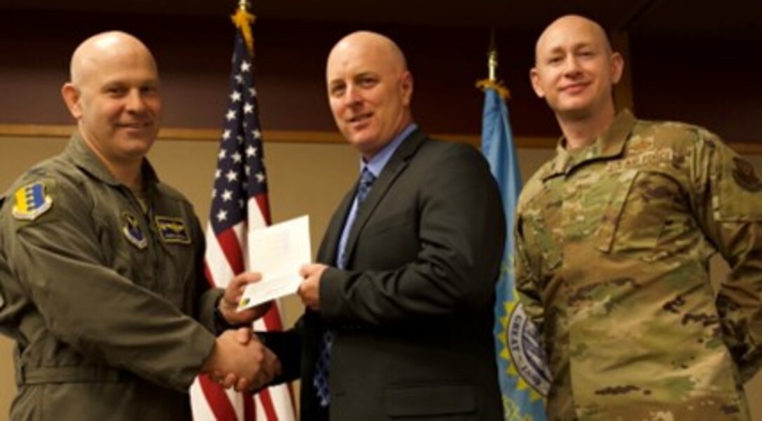 More than 100 area civic and business leaders joined Airmen from Ellsworth Air Force Base, S.D., to recognize individuals completing their terms in the Ellsworth Honorary Commanders Program and welcome 11 new inductees during a special luncheon at The Monument in Rapid City, S.D., Jan. 18. The 28th Bomb Wing commander selects who participates in the program and which Ellsworth unit they will be assigned to for a two-year term. Currently there are 26 area civic and business leaders enrolled in the program.(U.S. Air Force photo by Senior Airman Austin McIntosh)
