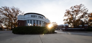 The Scott Field Gate is a legacy building from the days where Scott Air Force Base was known as Scott Field.