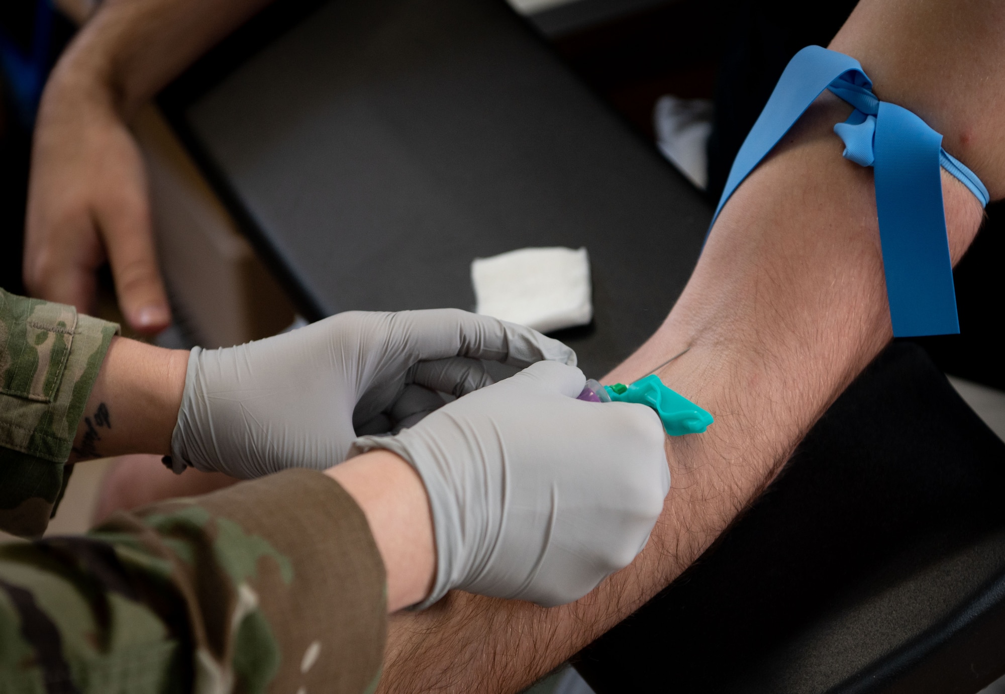 Photo an airman donating platelets