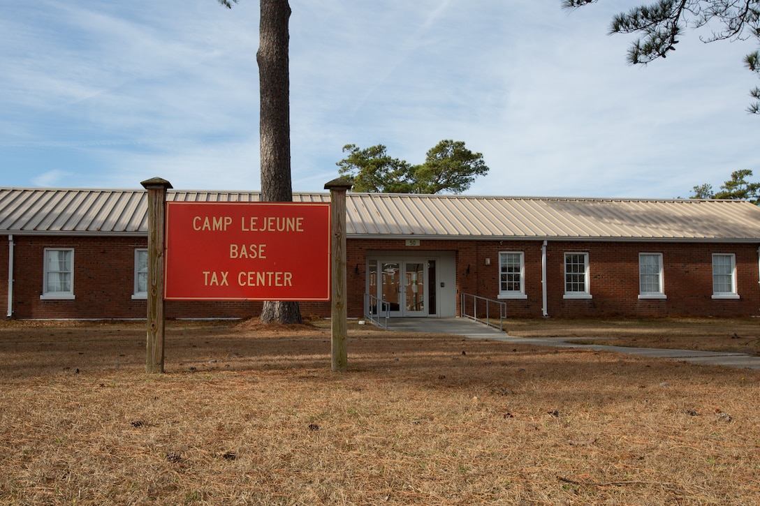The Camp Lejeune Base Tax Center on Marine Corps Base (MCB) Camp Lejeune, North Carolina, Jan. 20, 2023. The Camp Lejeune Base Tax Center assists 4,500 customers with their taxes and saves the Camp Lejeune Community an average of 1.2 million dollars annually. (U.S. Marine Corps photo by Cpl. Tanner Bernat)