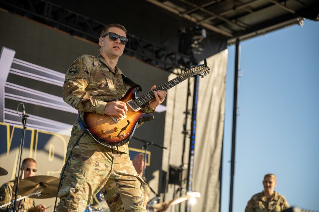 Various new pictures of the performing group Max Impact, from the United States Air Force Band.
