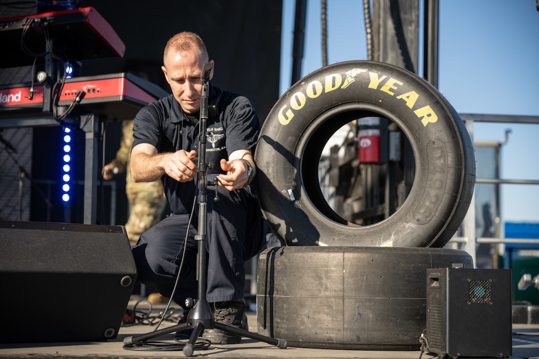 Various new pictures of the performing group Max Impact, from the United States Air Force Band.