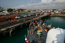 USCGC Spencer (WMEC 905) moors in Lomé, Togo, Jan. 25, 2023.