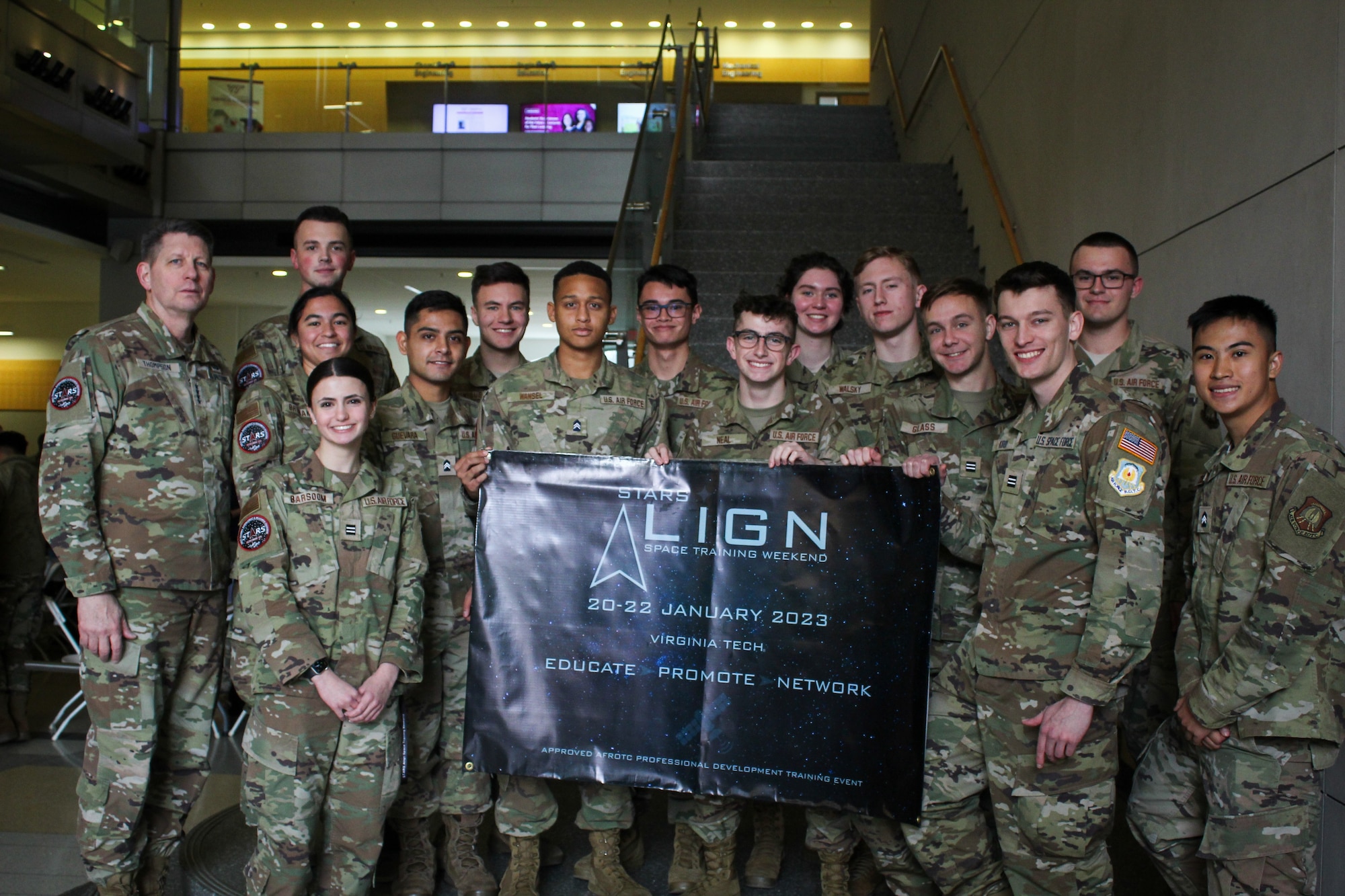 More than 150 cadets traveled from 27 detachments for the Space Training and Readiness Squadron (STARS) Align event focused on professional development, Jan. 20-22, 2023 at Virginia Tech.