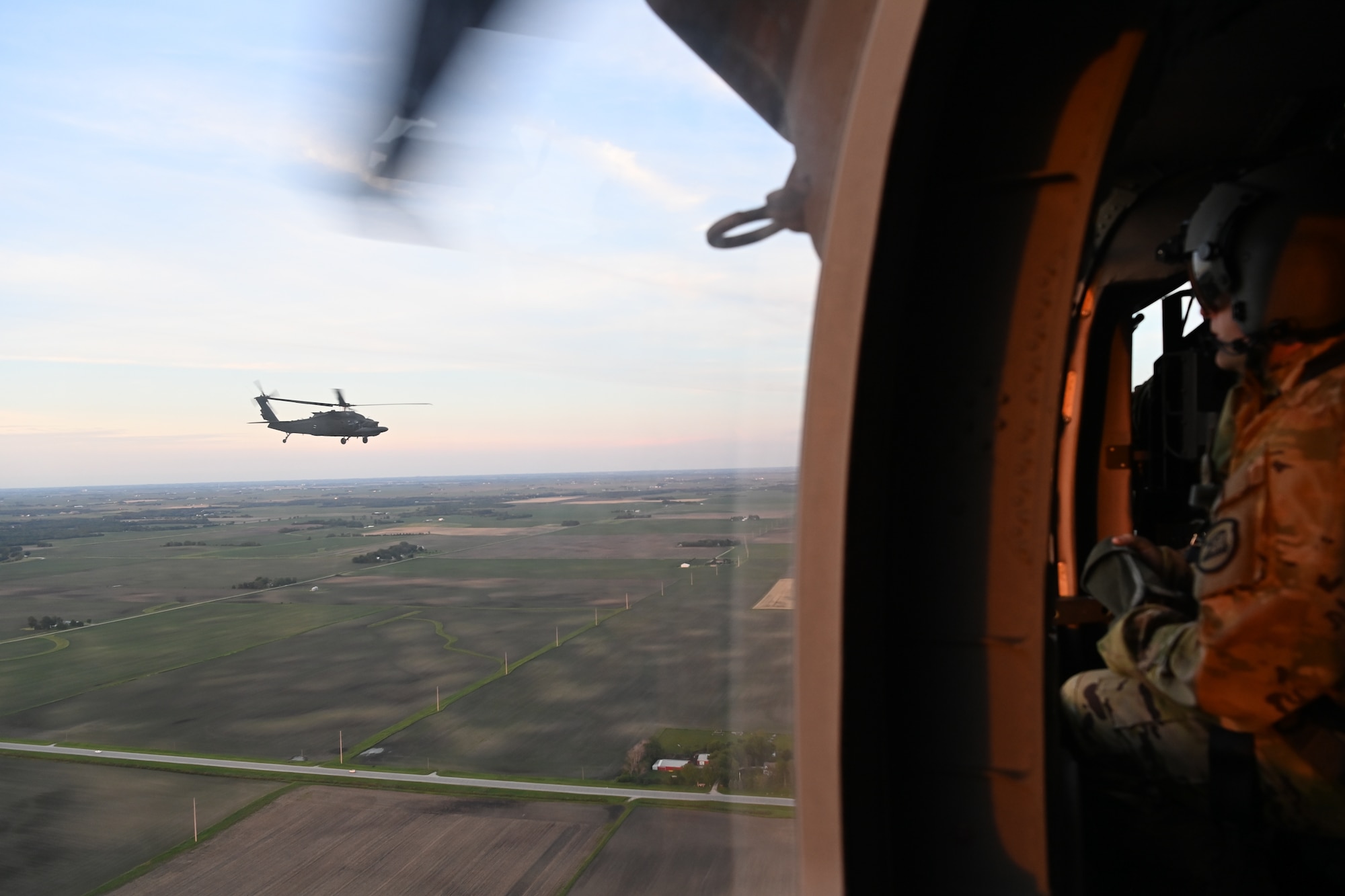 Airmen from the 132d Wing Operations Support Squadron participated in a joint exercise with soldiers from C Co 2-147th Air Assault Helicopter Battalion in Boone, Iowa, June 10, 2022. Intelligence Operations Specialists from the 132d Wing gathered and shared intel to support the various mission sets. (Iowa Air National Guard photo by Senior Airman Victoria J. Hanson)
