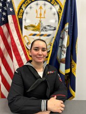 PEARL HARBOR, Hawaii (Dec. 15, 2022) Official portrait of Information Systems Technician 2nd Class Stephanie Hunter, Surface Combat Systems Training Command’s 2022 Junior Sailor of the Year. (U.S. Navy photo by Surface Combat Systems Training Command Det Middle Pacific)
