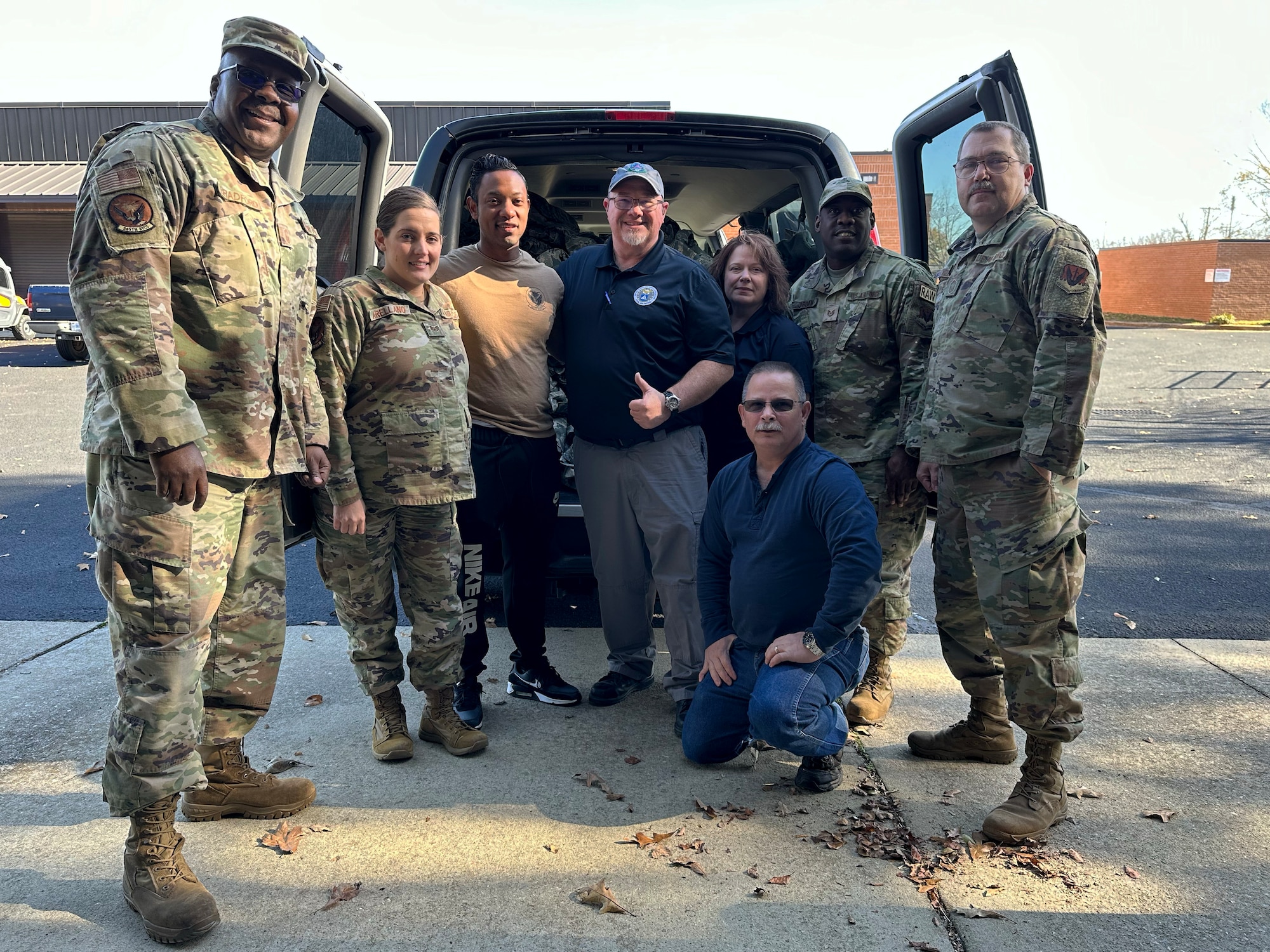 South Carolina Air National Guard members donate more than 100 retired uniforms to the Civil Air Patrol