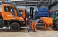 Giancarlo Giardina, the maintenance supervisor from Logistics Readiness Center Benelux, poses for a photo in front of some U.S. Army Garrison Benelux snow removal equipment at Chièvres Air Base. Giardina and his small team of five personnel are responsible for the upkeep and maintenance on all the snow and ice removal vehicles and equipment at Chièvres Air Base to include snow sweepers, plows and 36-ton trucks with de-icing systems and cranes. (U.S. Army courtesy photo)