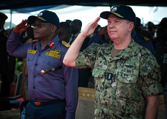 U.S. Sixth Fleet Commander visits Nigeria, celebrates opening ceremony of exercise Obangame Express 23.