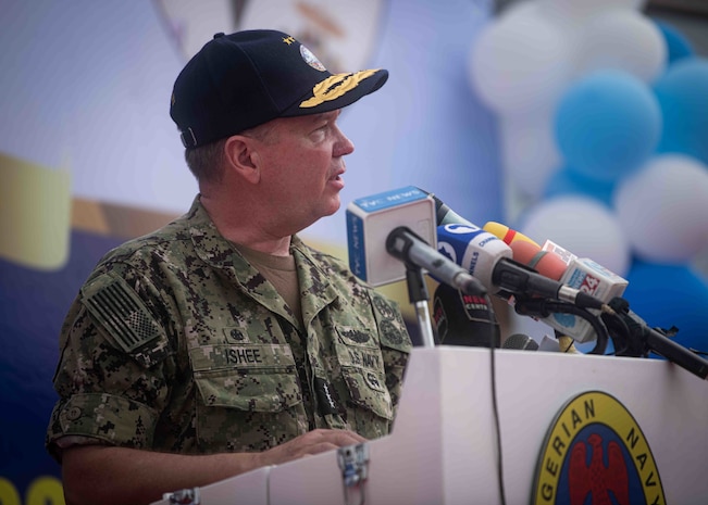 U.S. Sixth Fleet Commander visits Nigeria, celebrates opening ceremony of exercise Obangame Express 23.