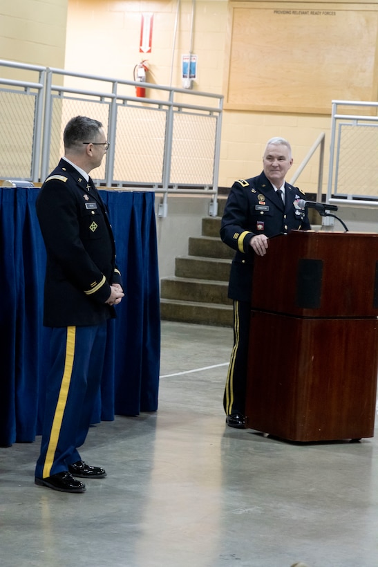 Jason P. Penn is promoted to colonel during a ceremony at Boone National Guard Center in Frankfort, Kentucky, Jan. 18, 2023.
