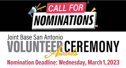 JBSA M&FRCs accepting nominations for annual volunteer awards until March 1