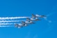 VIRGINIA BEACH, Va. (Sept. 21, 2019) The U.S. Air Force Thunderbirds Flight Demonstration Squadron fly in formation above NAS Oceana during the 2019 Air Show. The 2019 Air Show is the 60th annual airshow held onboard the installation. U.S. Navy photo by Mass Communication Specialist 1st Class Abraham Essenmacher/Released)